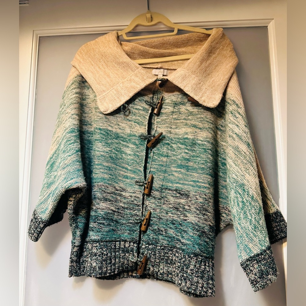 Joie Cashmere & Wool Knit Sweater Toggle Closure ~ Sz M ~ Get Hygge With It!